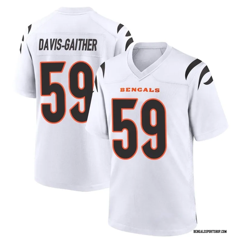 Men's Nike Cincinnati Bengals Akeem Davis-Gaither White Jersey - Game