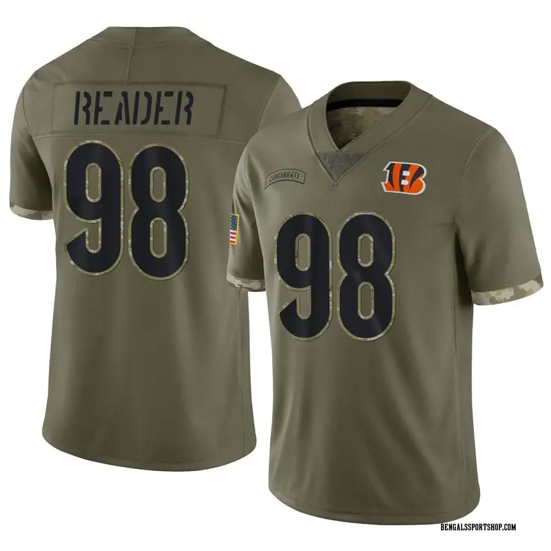 Men's Nike D.J. Reader Black Cincinnati Bengals Game Jersey