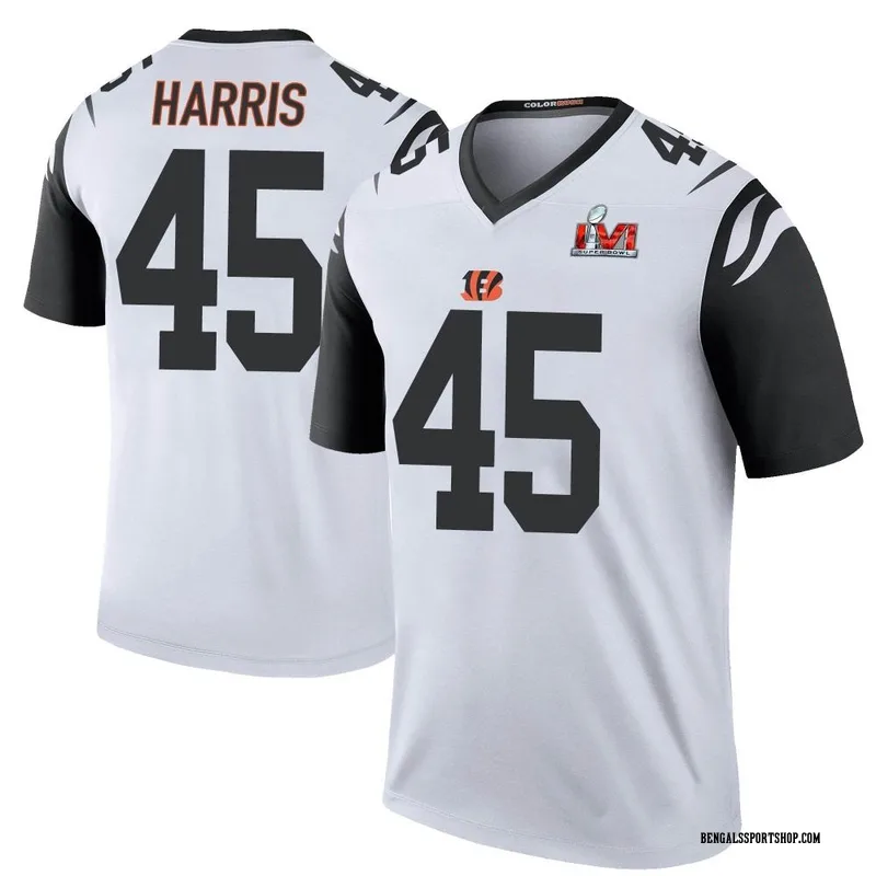 Men's Nike Cincinnati Bengals Darien Harris White Color Rush Super Bowl LVI  Bound Jersey - Legend