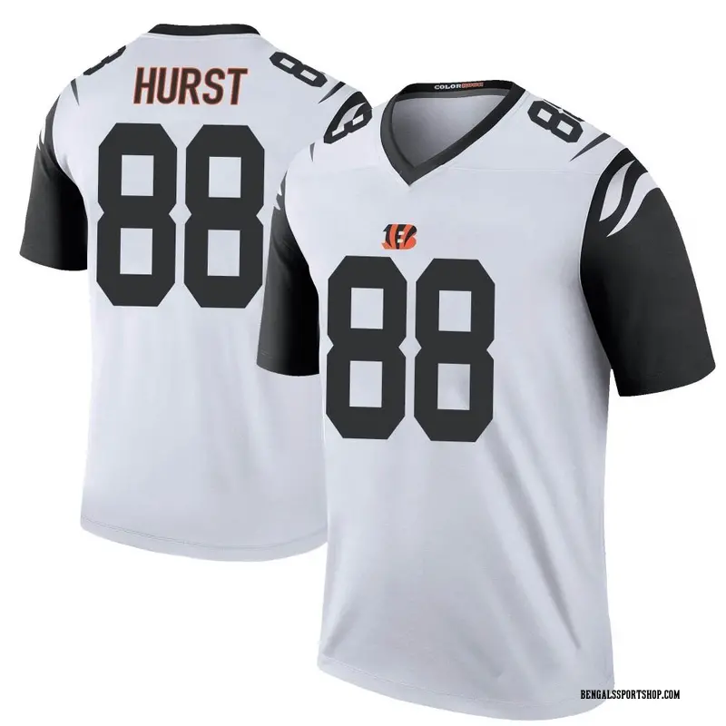 Men's Nike Cincinnati Bengals Hayden Hurst White Color Rush Jersey - Legend