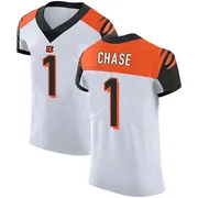 Nike Men's Cincinnati Bengals Ja'Marr Chase #1 T-Shirt - White - L Each