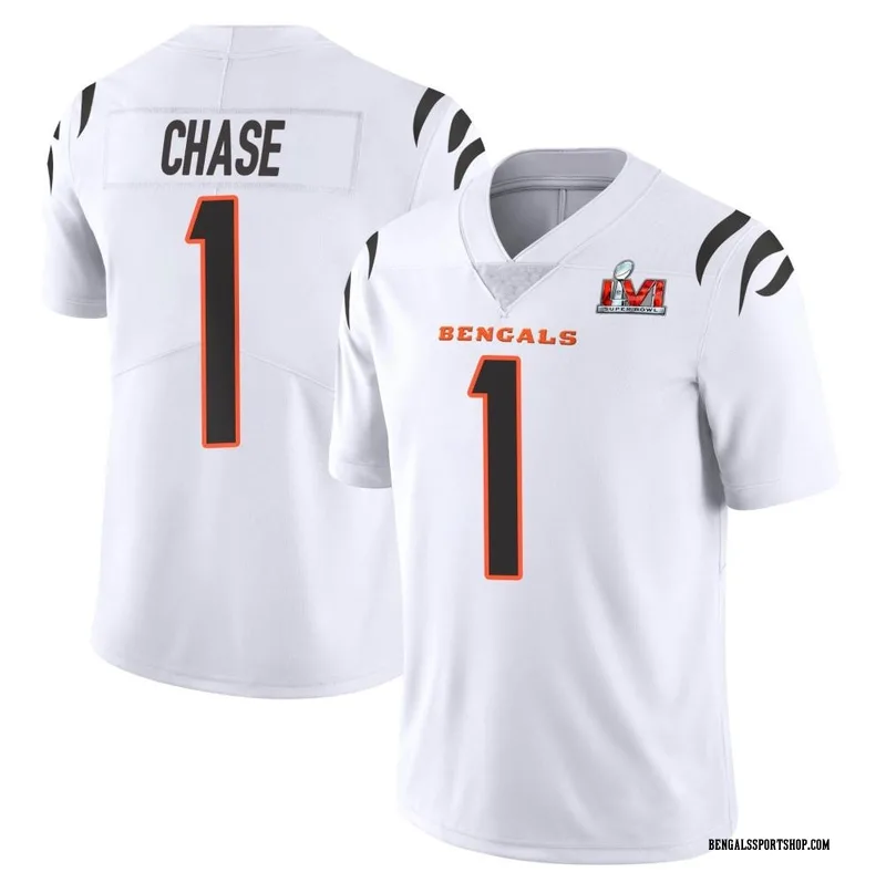 Men's Nike Cincinnati Bengals Ja'Marr Chase White Vapor Untouchable Super  Bowl LVI Bound Jersey - Limited