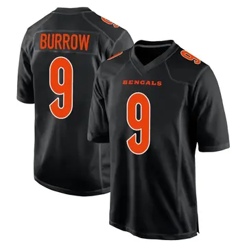 Nike Men's Cincinnati Bengals Joe Burrow #9 Atmosphere Grey Game