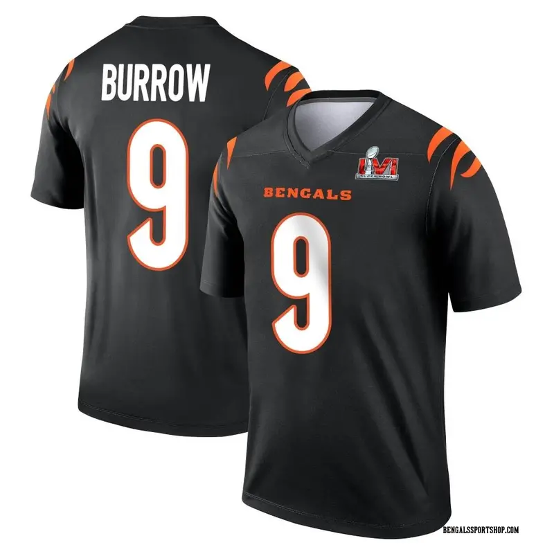 Men's Cincinnati Bengals Joe Burrow Nike Black Super Bowl LVI Bound Game  Fashion Jersey