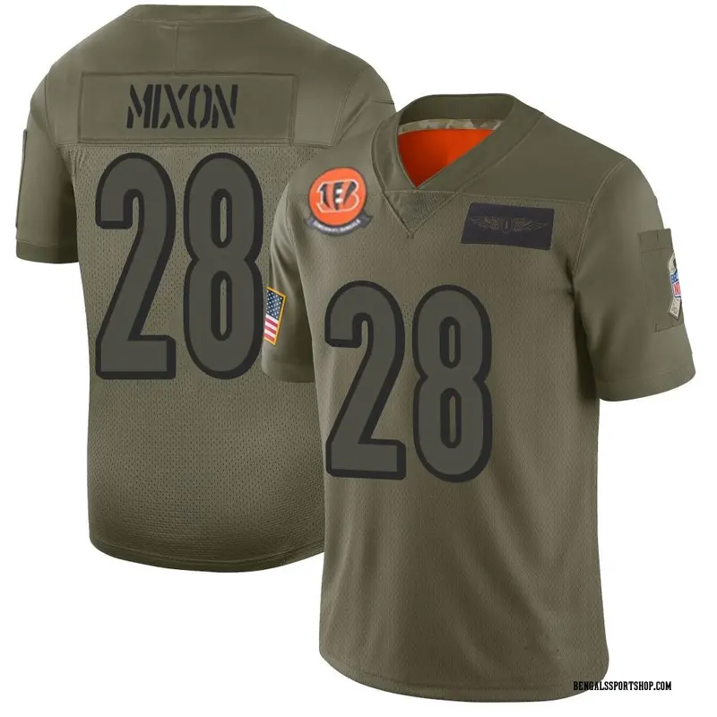Nike Cincinnati Bengals No28 Joe Mixon Camo Men's Stitched NFL Limited 2019 Salute To Service Jersey