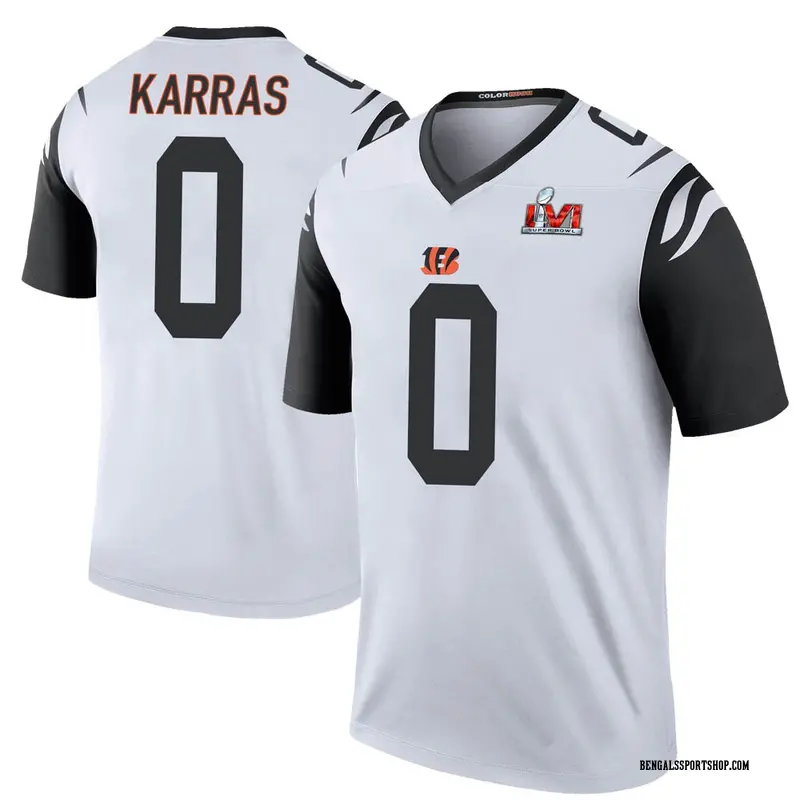 Ted Karras Men's Nike White Cincinnati Bengals Game Custom Jersey Size: 3XL