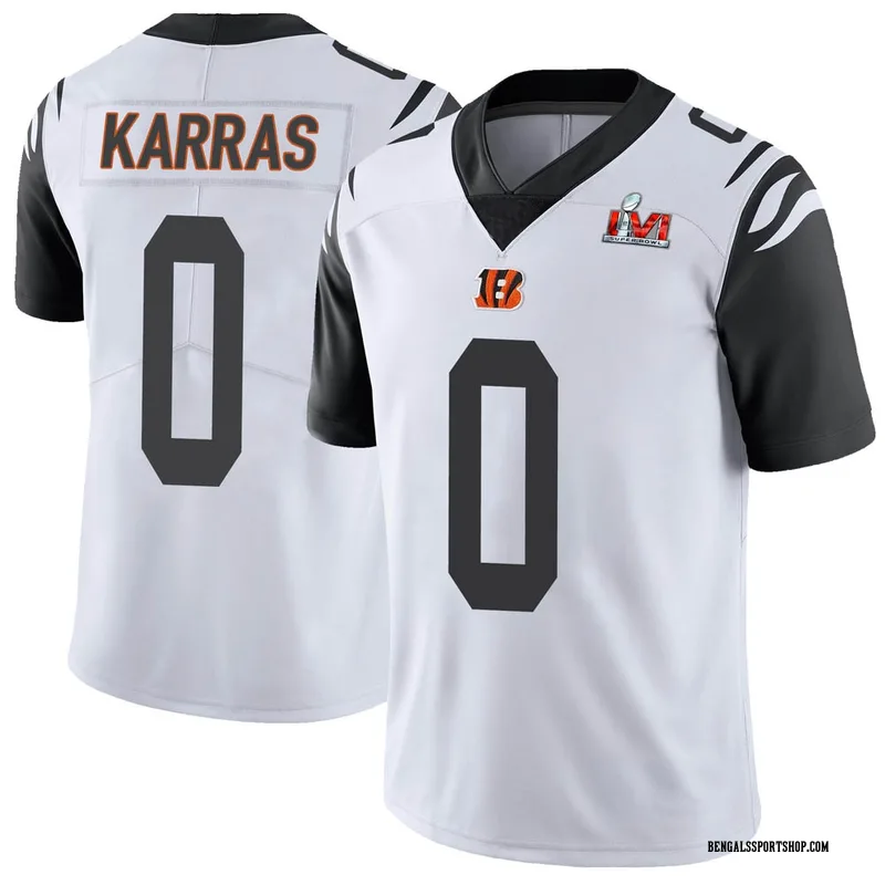 Ted Karras Men's Nike White Cincinnati Bengals Game Custom Jersey Size: 3XL