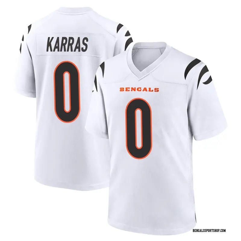 Ted Karras Men's Nike White Cincinnati Bengals Game Custom Jersey Size: 3XL