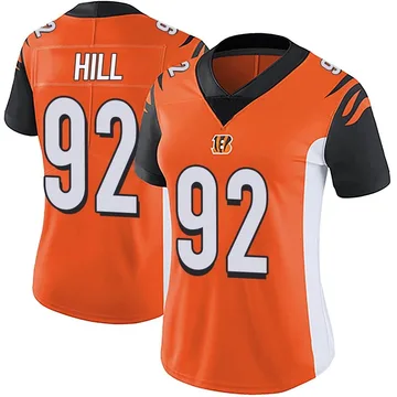 Gray Women's BJ Hill Cincinnati Bengals Game Atmosphere Fashion Jersey