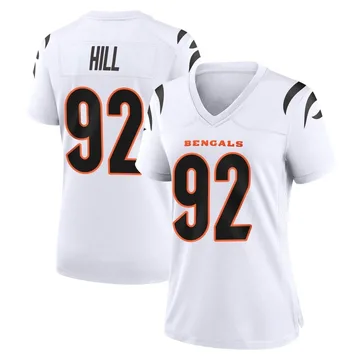 B.J. Hill Men's Nike Orange Cincinnati Bengals Alternate Game Custom Jersey Size: 3XL