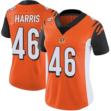 Men's Cincinnati Bengals #46 Clark Harris Black Team Color Vapor  Untouchable Limited Player 100th Season Football Jersey Size S