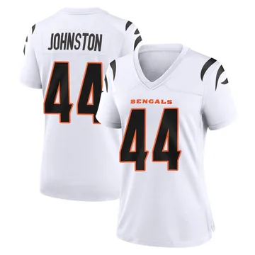 Clay Johnston Cincinnati Bengals Women's Orange Name & Number Logo Slim Fit  Long Sleeve T-Shirt 