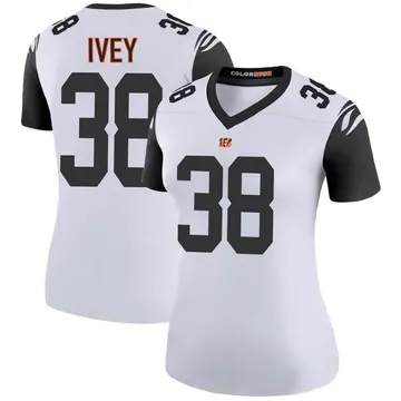 DJ Ivey Men's Nike White Cincinnati Bengals Game Custom Jersey Size: Extra Large