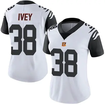 DJ Ivey Men's Nike White Cincinnati Bengals Game Custom Jersey Size: Extra Large