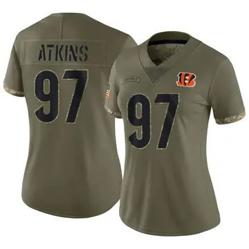 Nike Cincinnati Bengals No97 Geno Atkins Camo Youth Stitched NFL Limited 2018 Salute to Service Jersey
