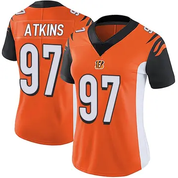Nike Cincinnati Bengals No97 Geno Atkins Orange Alternate Men's Stitched NFL 100th Season Vapor Limited Jersey