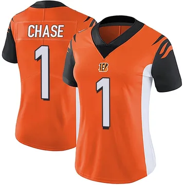 Ja'Marr Chase #1 Cincinnati Bengals Vapor Orange Jersey