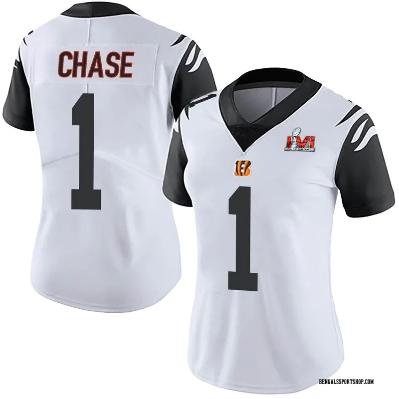 Men's Nike Ja'Marr Chase Black Cincinnati Bengals Super Bowl LVI Bound Game  Fashion Jersey