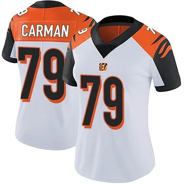 Jackson Carman Cincinnati Bengals Men's Orange Name & Number Logo Long  Sleeve T-Shirt 