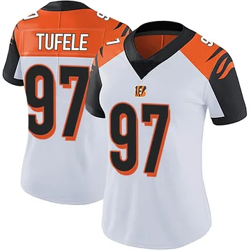 Women's Nike Cincinnati Bengals Jay Tufele White Vapor Untouchable Jersey - Limited