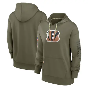 Men's Cincinnati Bengals Nike Olive Salute to Service Sideline Therma  Pullover Hoodie