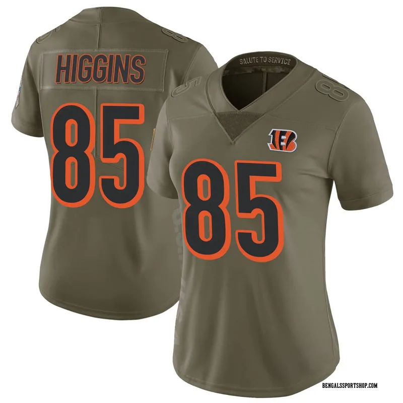 Cincinnati Bengals Nike Game Road Jersey - White - Tee Higgins - Mens