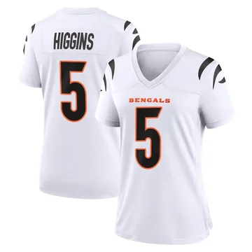 Men's Cincinnati Bengals Tee Higgins Nike Orange Game Jersey #85 Size XL