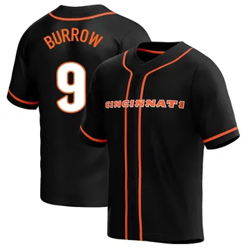 Cincinnati Reds #9 Joe Burrow Jersey - Black - Bluefink