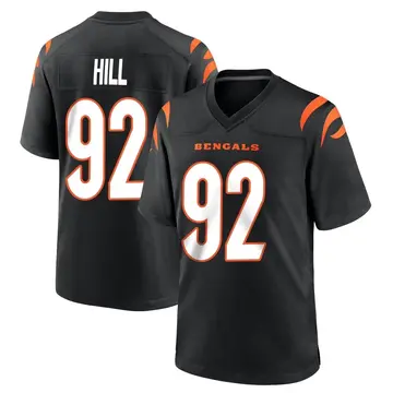 B.J. Hill Men's Nike Orange Cincinnati Bengals Alternate Game Custom Jersey Size: 3XL
