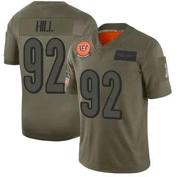 Gray Women's BJ Hill Cincinnati Bengals Game Atmosphere Fashion Jersey