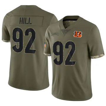 Men's Nike B.J. Hill Black Cincinnati Bengals Game Jersey