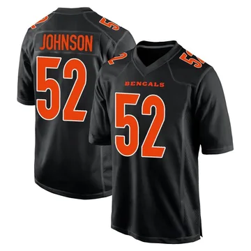 Youth Nike Cincinnati Bengals Cedric Johnson Black Fashion Jersey - Game