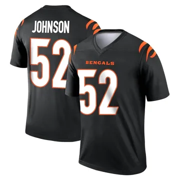 Youth Nike Cincinnati Bengals Cedric Johnson Black Jersey - Legend