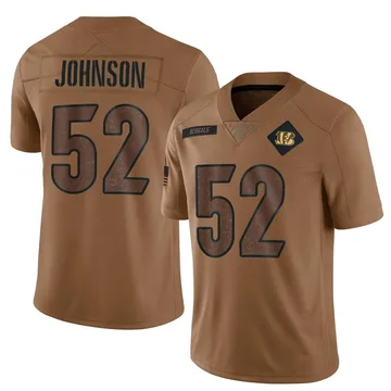 Youth Nike Cincinnati Bengals Cedric Johnson Brown 2023 Salute To Service Jersey - Limited