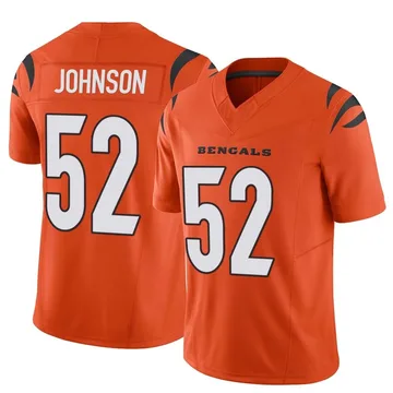 Youth Nike Cincinnati Bengals Cedric Johnson Orange Vapor F.U.S.E. Jersey - Limited