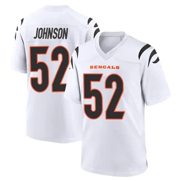 Youth Nike Cincinnati Bengals Cedric Johnson White Jersey - Game