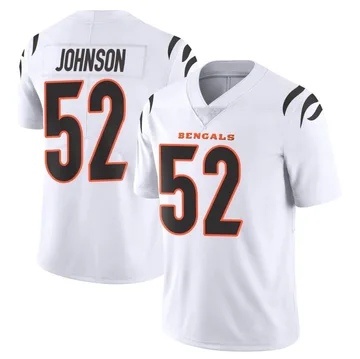 Youth Nike Cincinnati Bengals Cedric Johnson White Vapor Untouchable Jersey - Limited