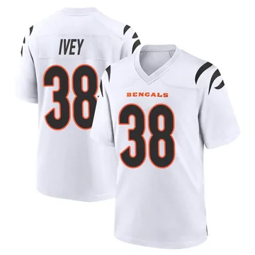 DJ Ivey Men's Nike White Cincinnati Bengals Game Custom Jersey Size: Extra Large