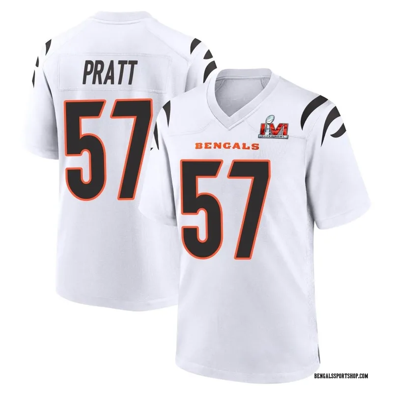 Germaine Pratt 57 Cincinnati Bengals Super Bowl LVII Champions Youth Game  Jersey - White - Bluefink