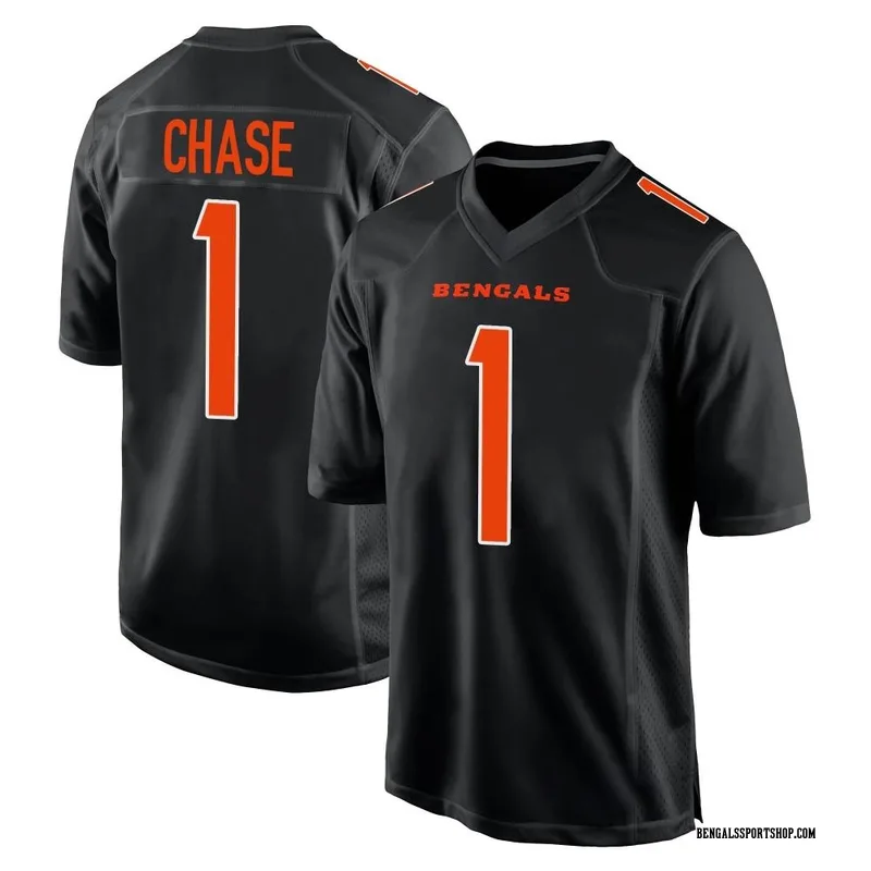 Youth Nike Cincinnati Bengals Ja'Marr Chase Black Fashion Jersey - Game