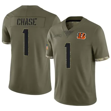 Black Youth Ja'Marr Chase Cincinnati Bengals Limited Reflective Jersey