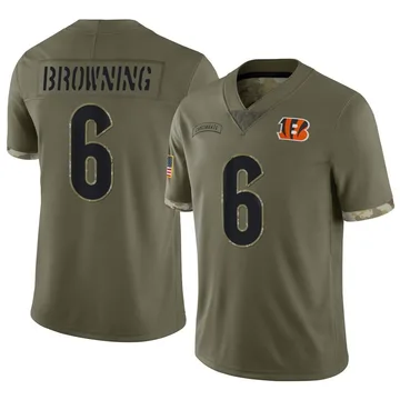 Jake Browning Cincinnati Bengals Women's Black Name & Number Logo