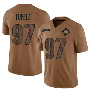 Youth Nike Cincinnati Bengals Jay Tufele Brown 2023 Salute To Service Jersey - Limited