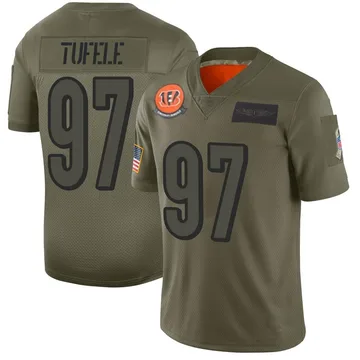 Youth Nike Cincinnati Bengals Jay Tufele Camo 2019 Salute to Service Jersey - Limited