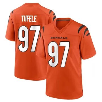 Youth Nike Cincinnati Bengals Jay Tufele Orange Jersey - Game