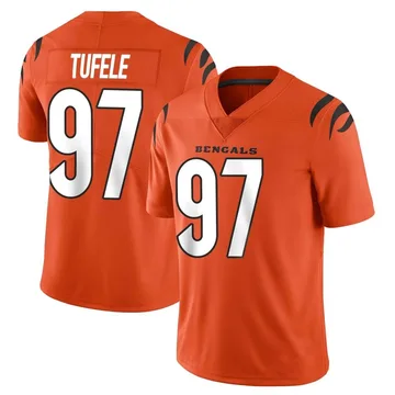 Youth Nike Cincinnati Bengals Jay Tufele Orange Vapor Untouchable Jersey - Limited