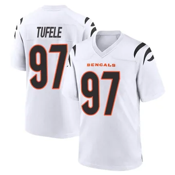 Youth Nike Cincinnati Bengals Jay Tufele White Jersey - Game