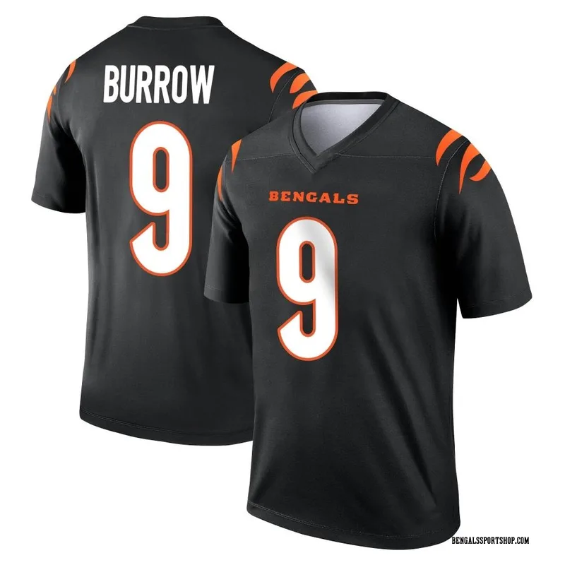 Youth Nike Cincinnati Bengals Joe Burrow Black Jersey - Legend