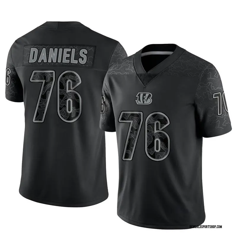 Youth Nike Cincinnati Bengals Mike Daniels Black Reflective Jersey - Limited