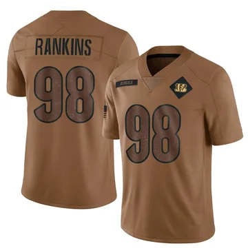 Youth Nike Cincinnati Bengals Sheldon Rankins Brown 2023 Salute To Service Jersey - Limited